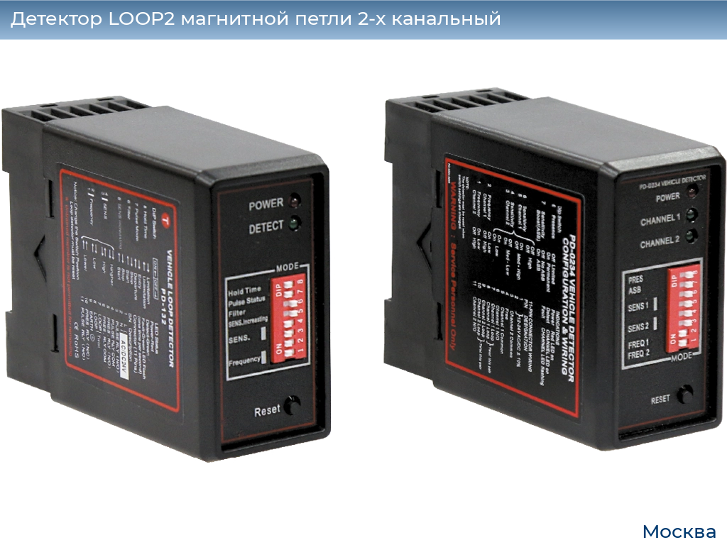 Детектор LOOP2 магнитной петли 2-x канальный, 